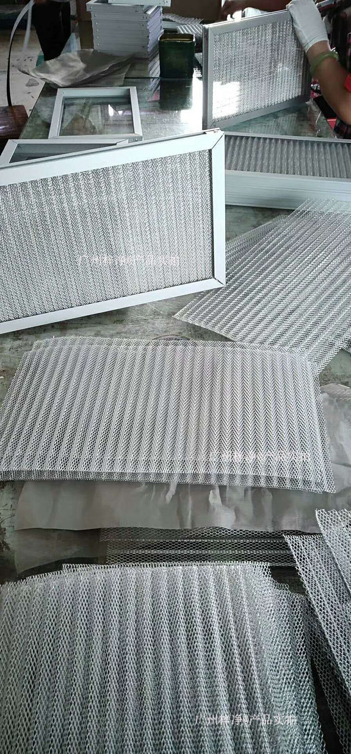 金屬網(wǎng)過濾器框架：鍍鋅鋼板、鋁合金或不銹鋼